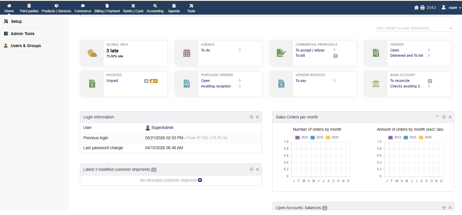 LaxmiSoft ERP Dashboard - AI-Powered ERP Software India